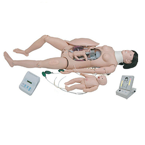 Senior childbirth and Mother and son First aid model